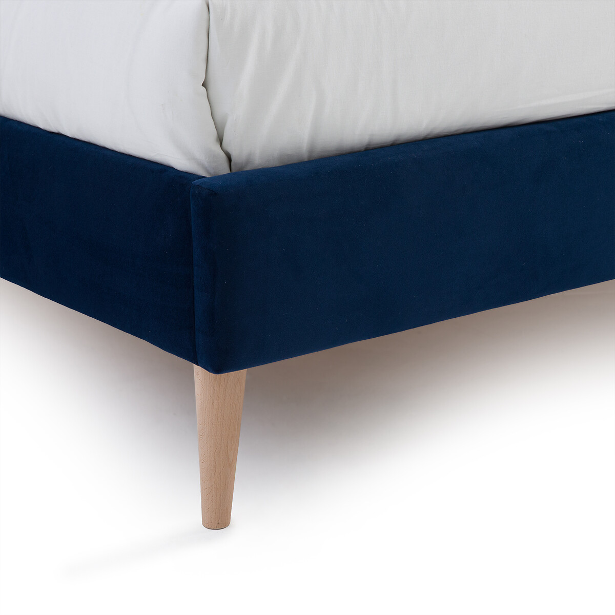 Кровать с кроватным основанием Naisy  140 x 190 см синий LaRedoute, размер 140 x 190 см - фото 5