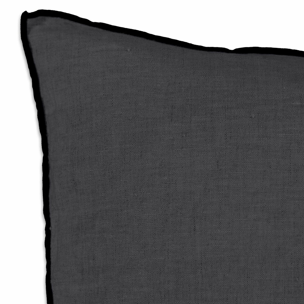 Чехол LaRedoute На подушку 100 стираный лен ELina 50 x 50 см серый, размер 50 x 50 см - фото 4