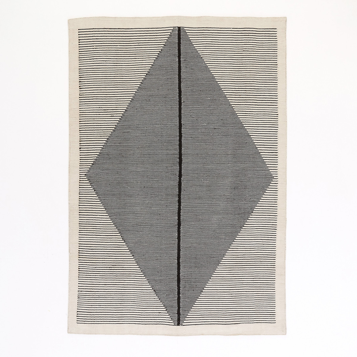 Ковер Килим с горизонтальным плетением IndoorOutdoor Loscan 120 x 170 см черный