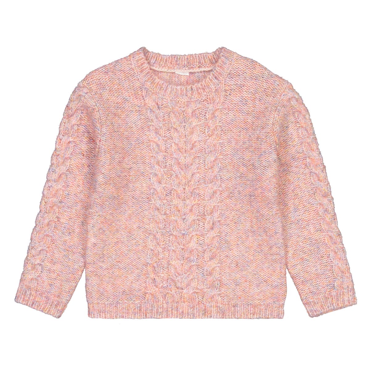 Camisola de gola redonda aos torcidos, 3-14 anos