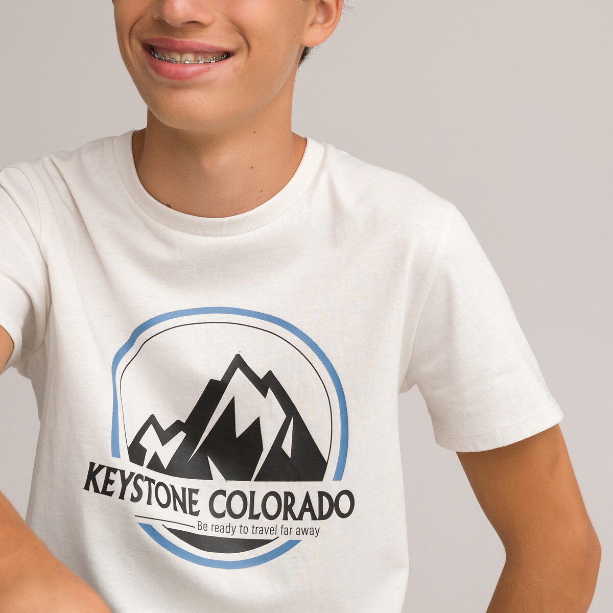 Комплект из двух футболок с Короткими рукавами с принтом 10-18 лет 12 бежевый