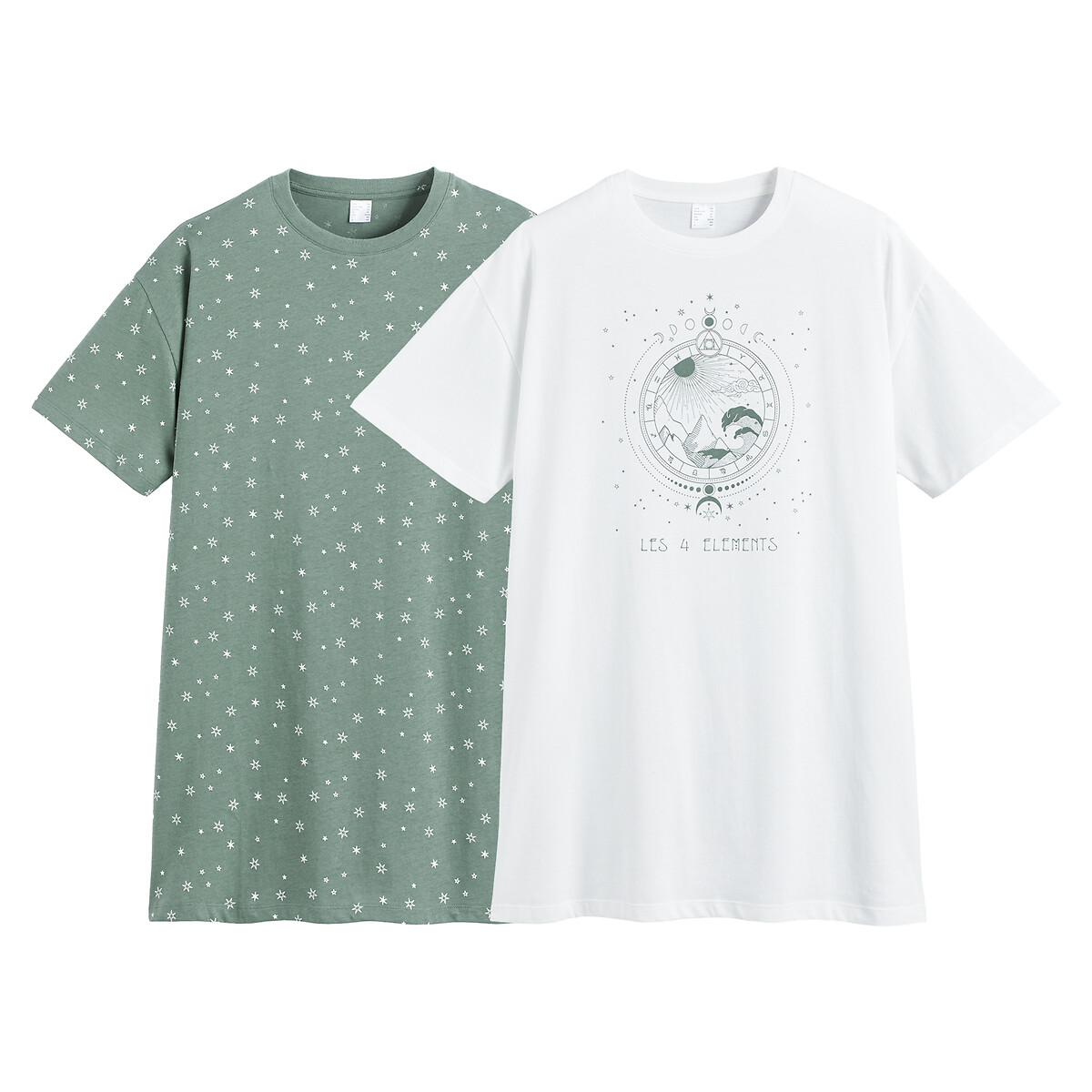 Комплект из двух ночных рубашек из хлопка 50/52 (FR) - 56/58 (RUS) другие комплект из двух ночных рубашек из хлопка 46 48 fr 52 54 rus белый
