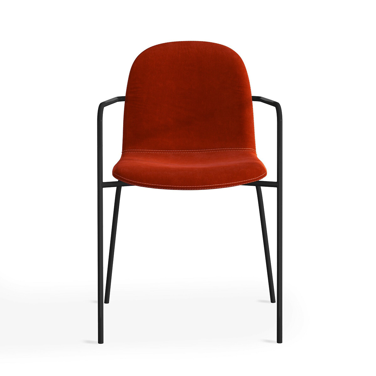 Кресло La Redoute Из велюра Tibby единый размер красный - фото 2