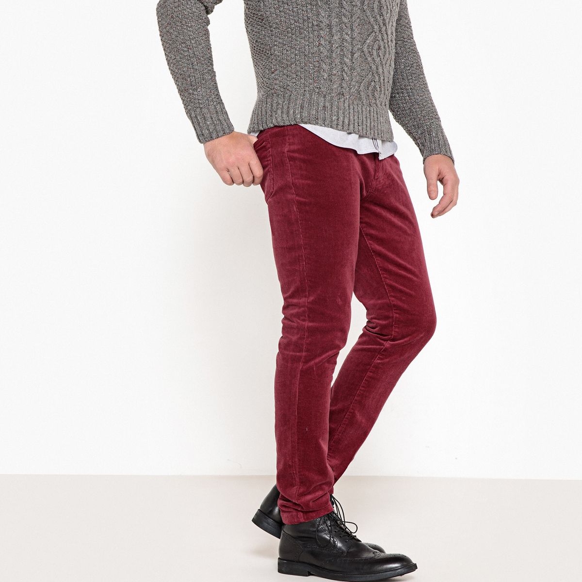 Pantalon en velours coupe slim