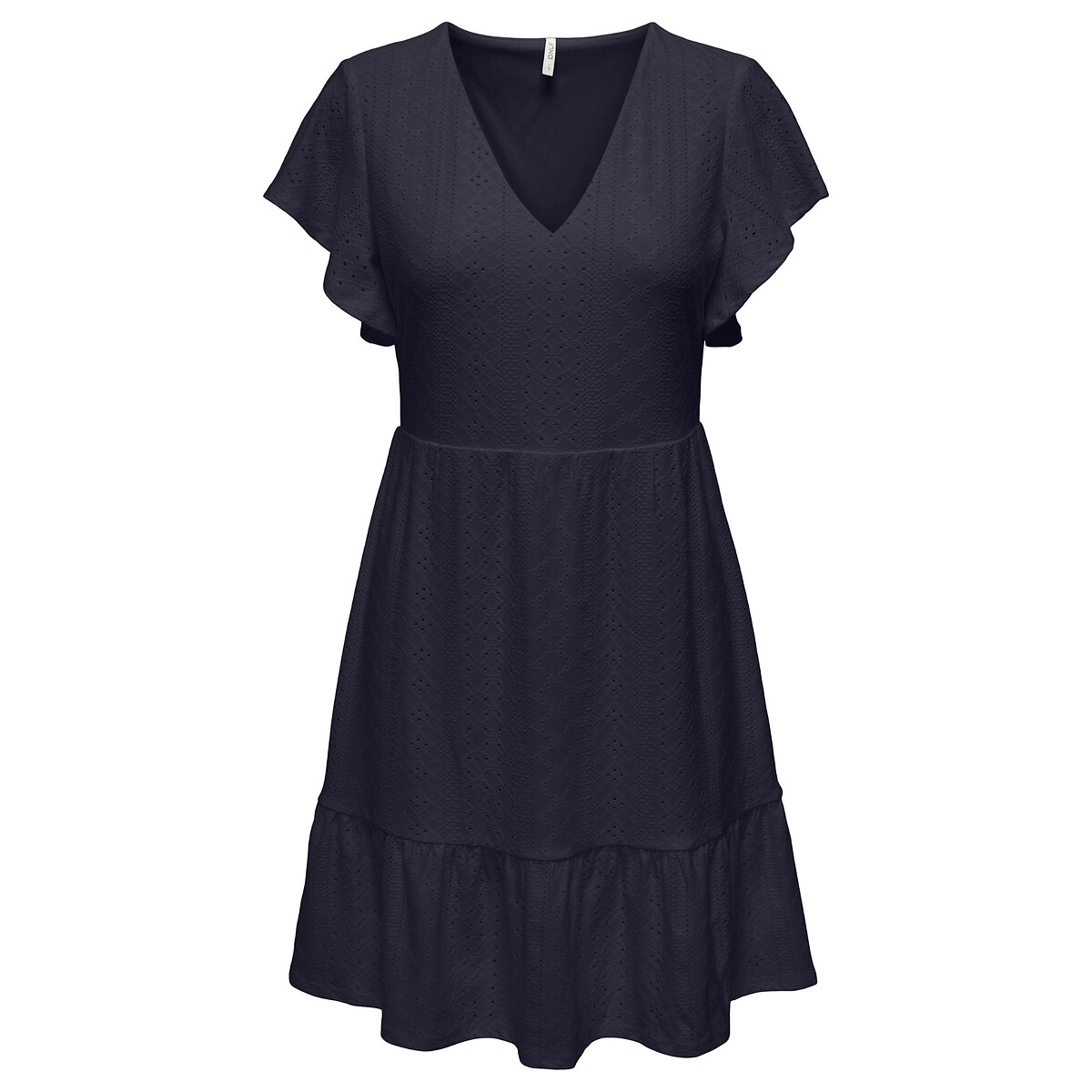 Платье Короткое с V-образным вырезом XS синий