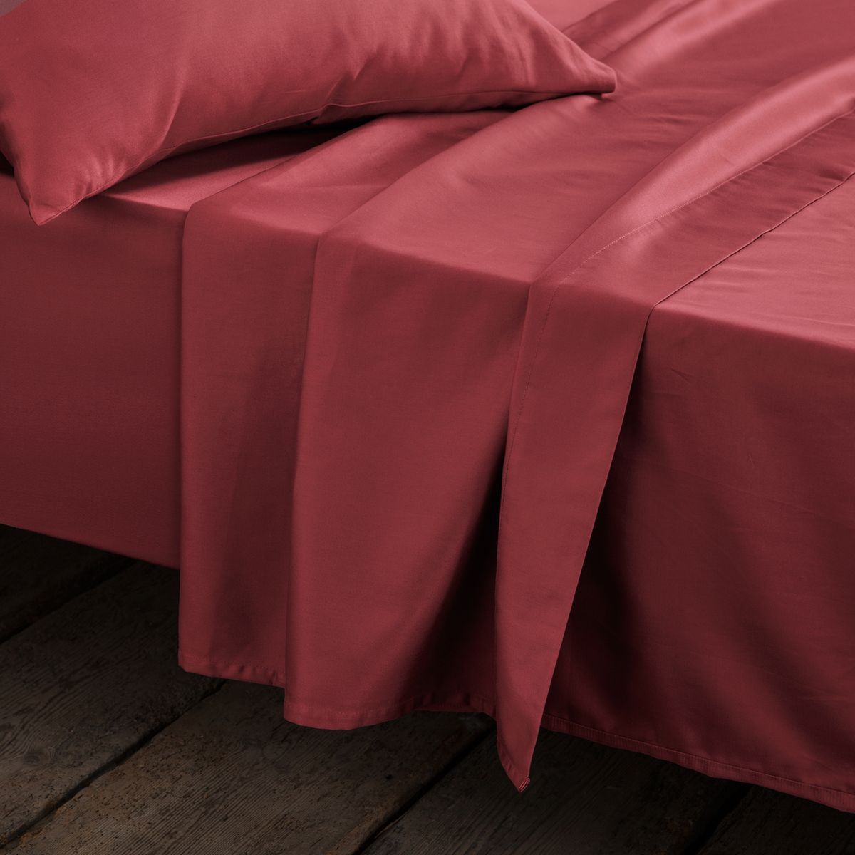 Drap satin de coton, tissage uni