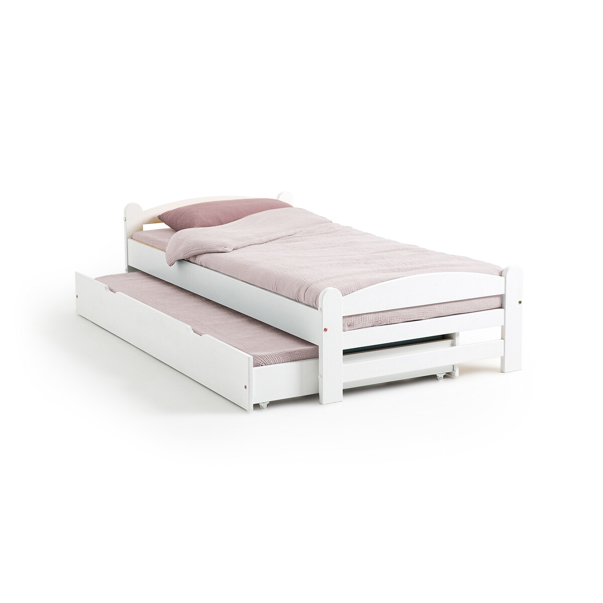 Кровать La Redoute Из массива сосны с кроватным основанием Loan 90 x 190 см белый, размер 90 x 190 см - фото 5