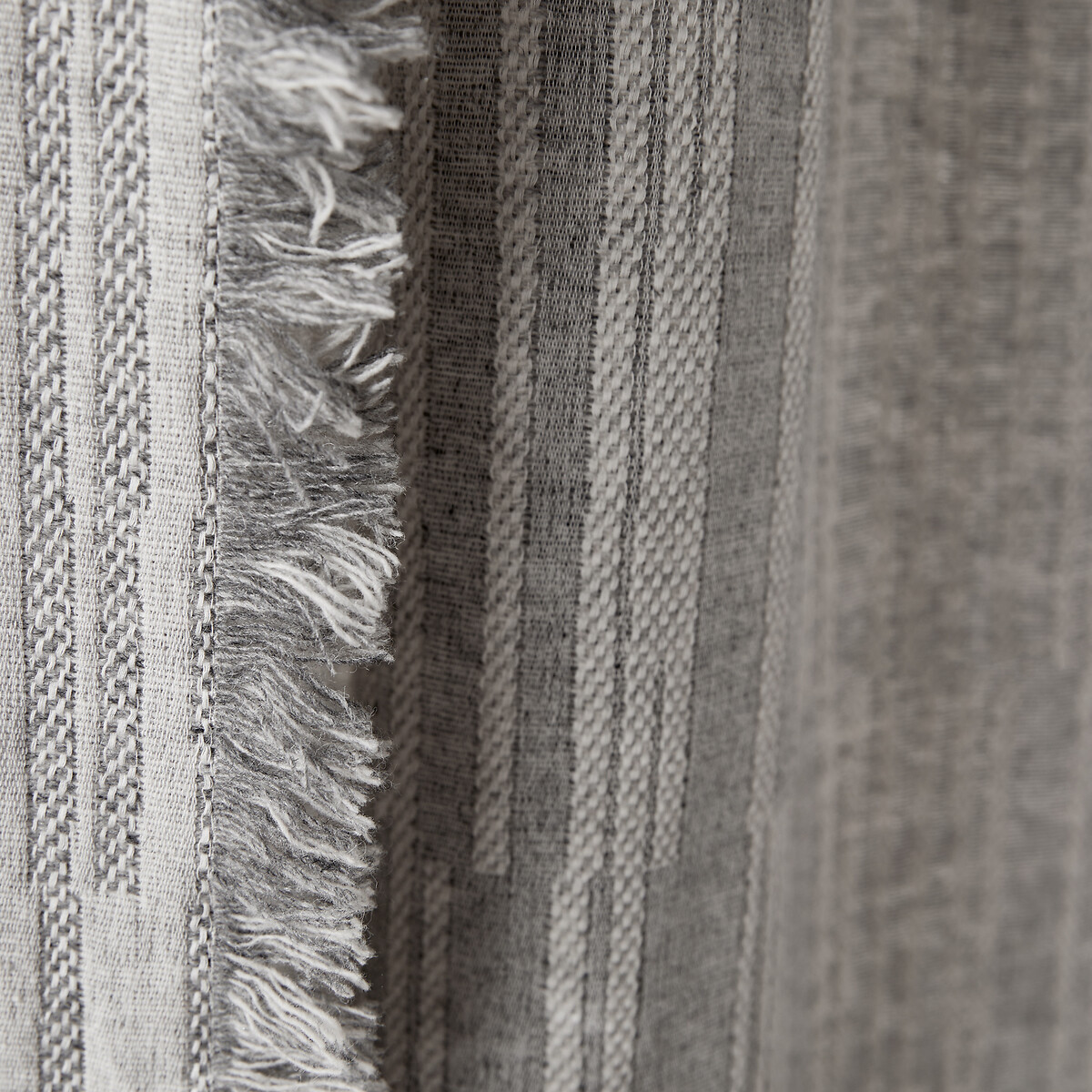 Штора Из шерсти и хлопка Kory 140 x 220 см серый LaRedoute, размер 140 x 220 см - фото 4
