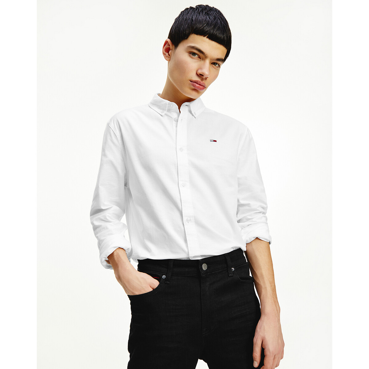 Camisa slim fit em oxford stretch