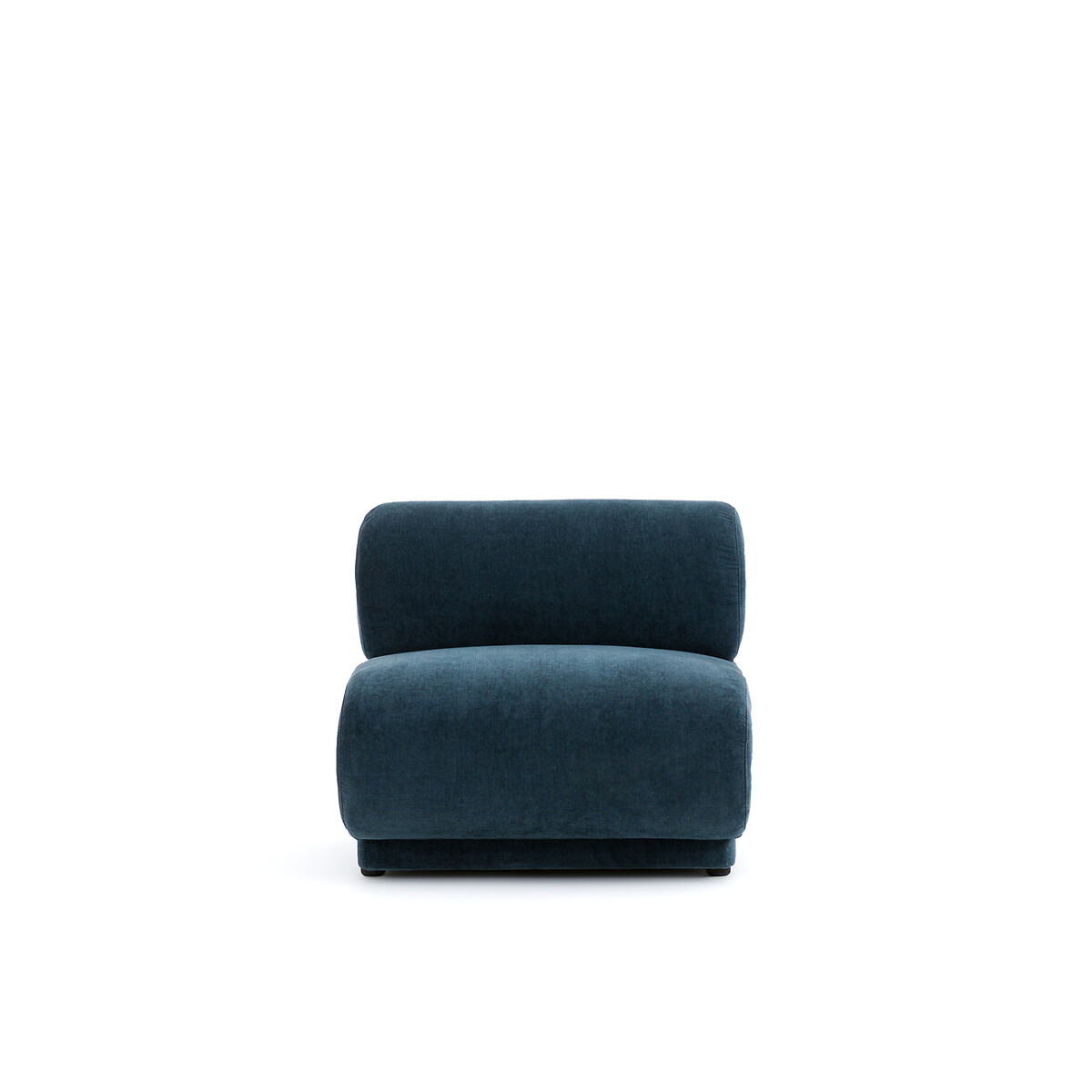 Кресло каминное модульное из рифленого велюра Teide 1-мест. синий