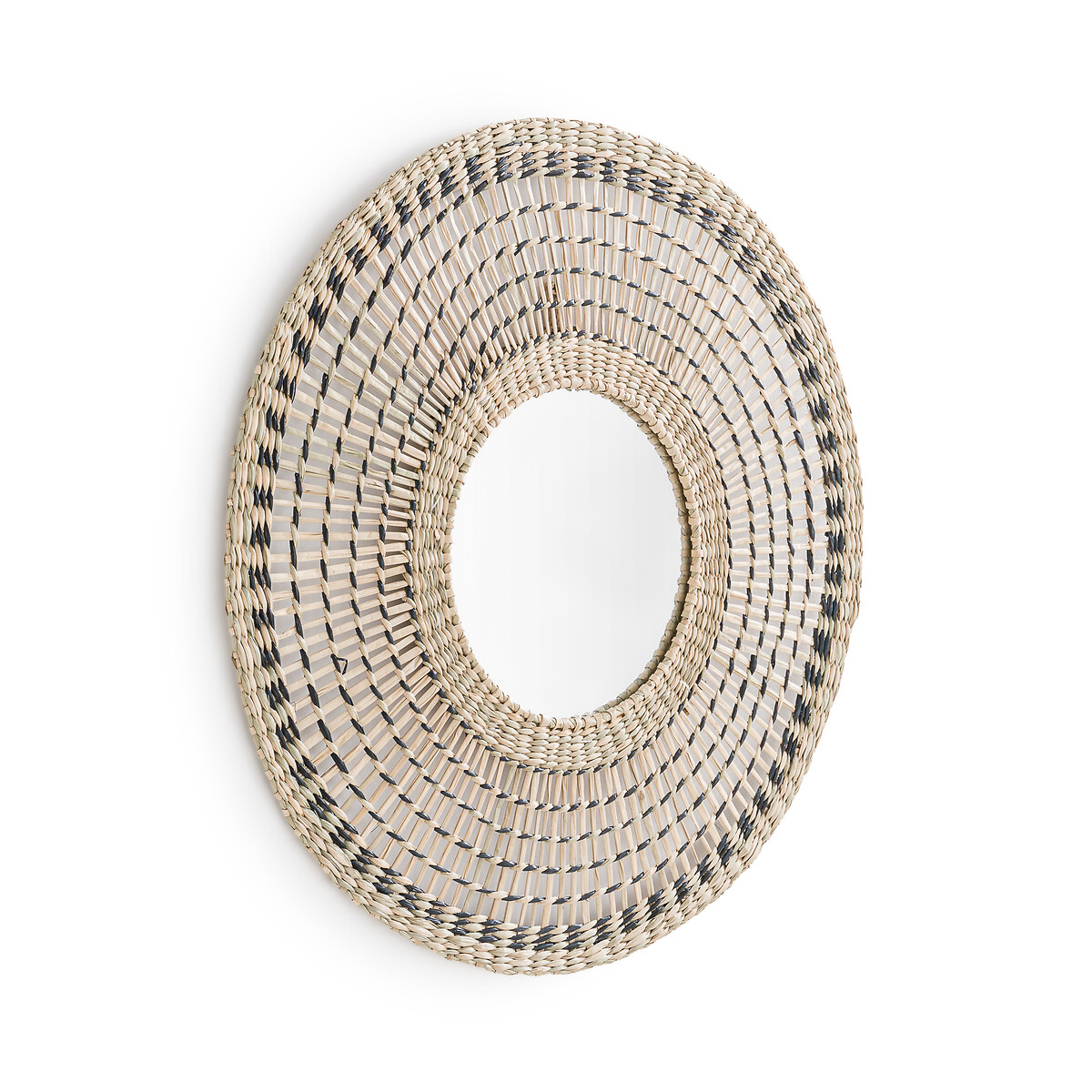 Зеркало круглое с плетеной отделкой 50 см Macio  единый размер бежевый LaRedoute - фото 2