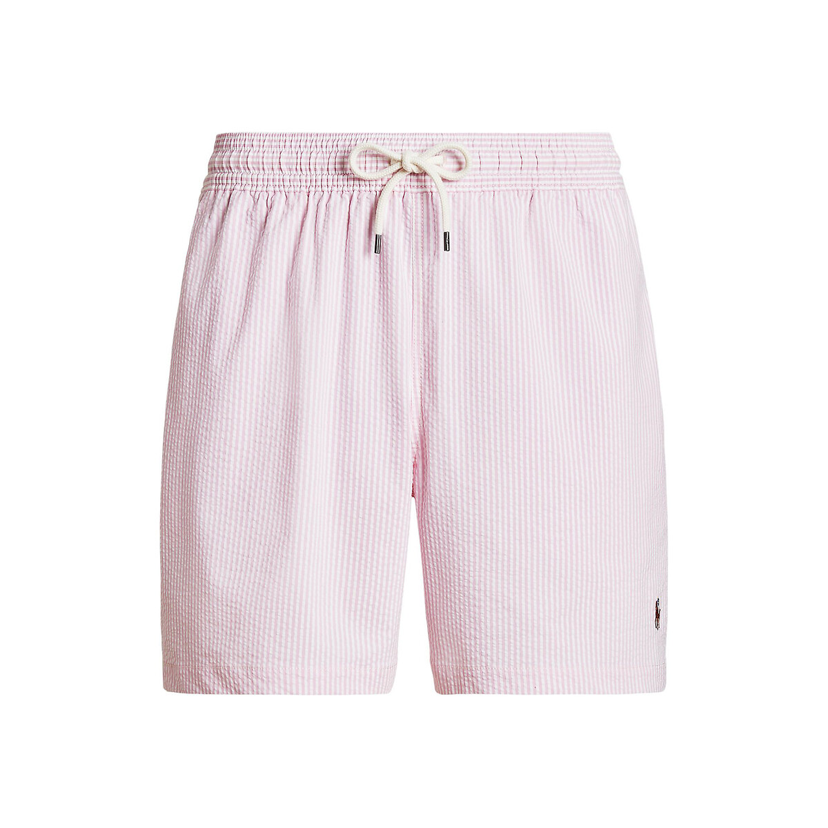 Шорты Пляжные из легкой полосатой ткани с вышитым логотипом M розовый LaRedoute, размер M - фото 4