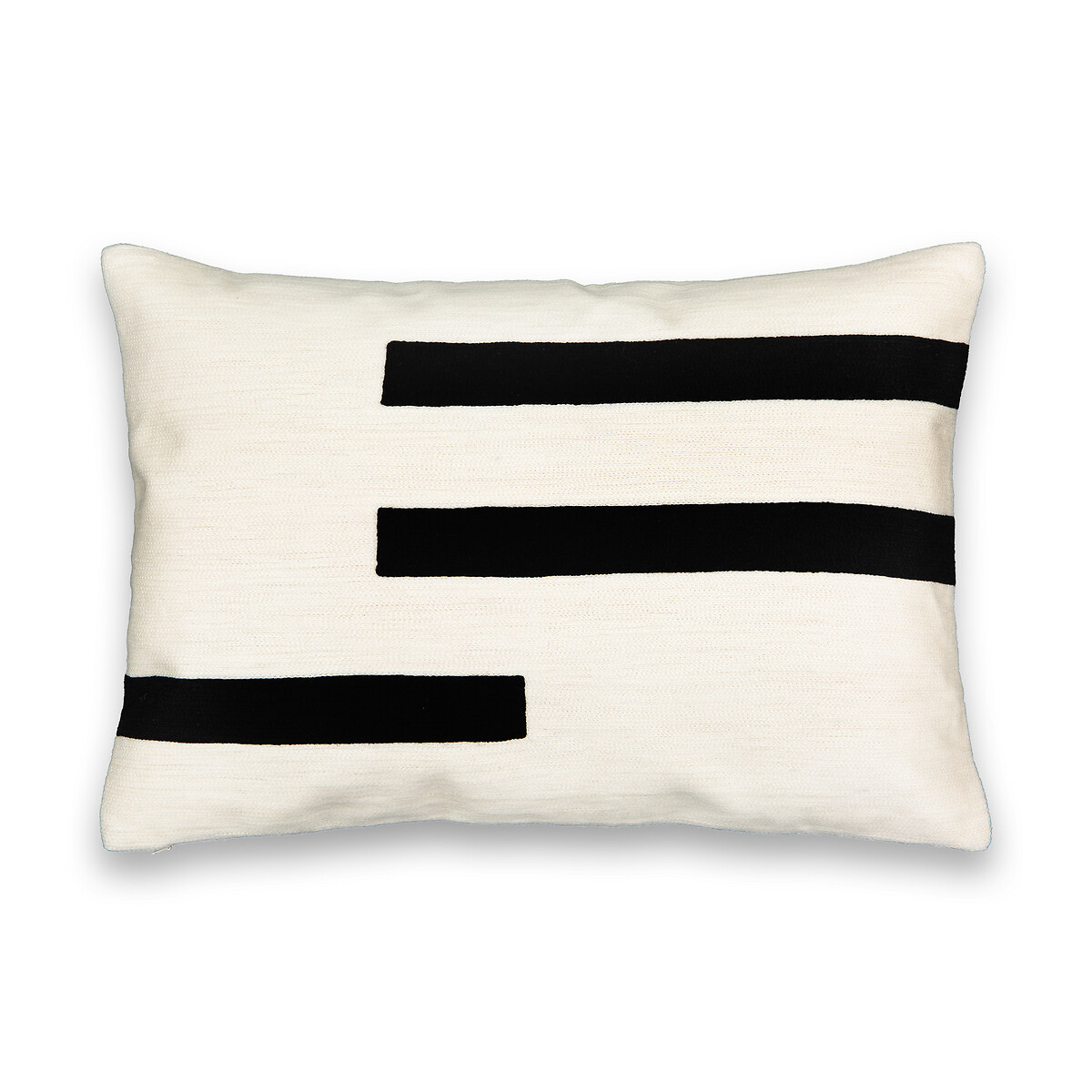 Чехол На подушку из хлопка Stripy 60 x 40 см черный