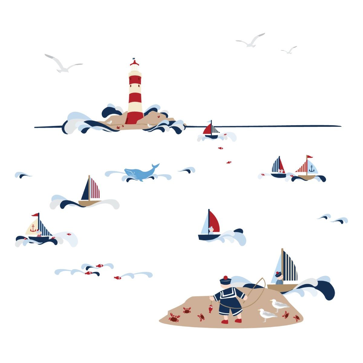 Stickers A la pêche aux crabes