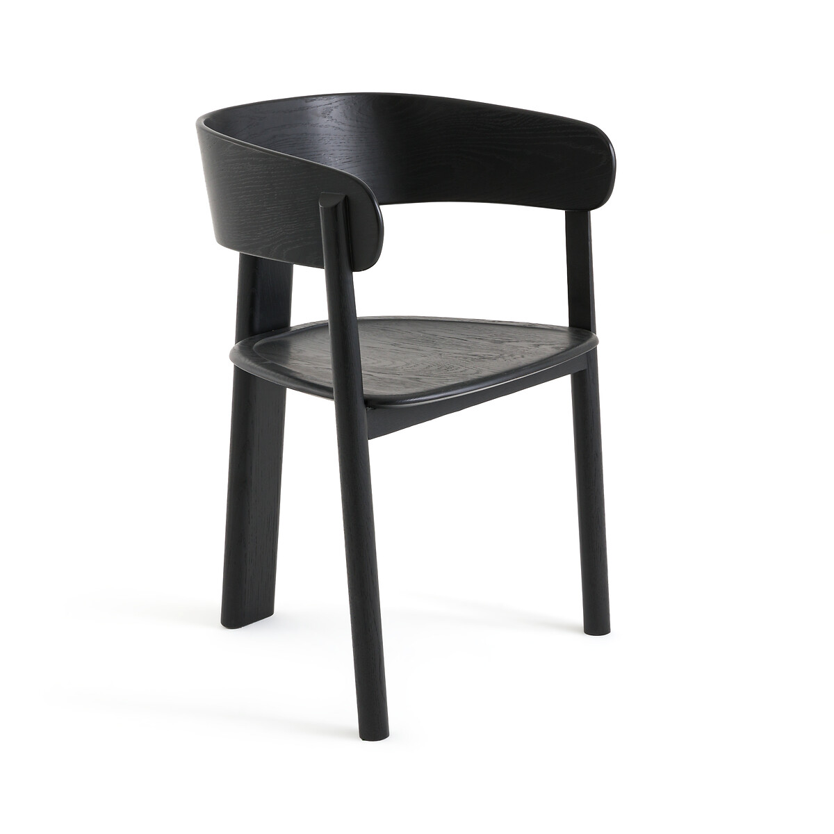 Кресло столовое из окрашенного дуба Marais Э Галлина единый размер черный кресло обеденное с обивкой из буклированной ткани от э галлина marais единый размер каштановый