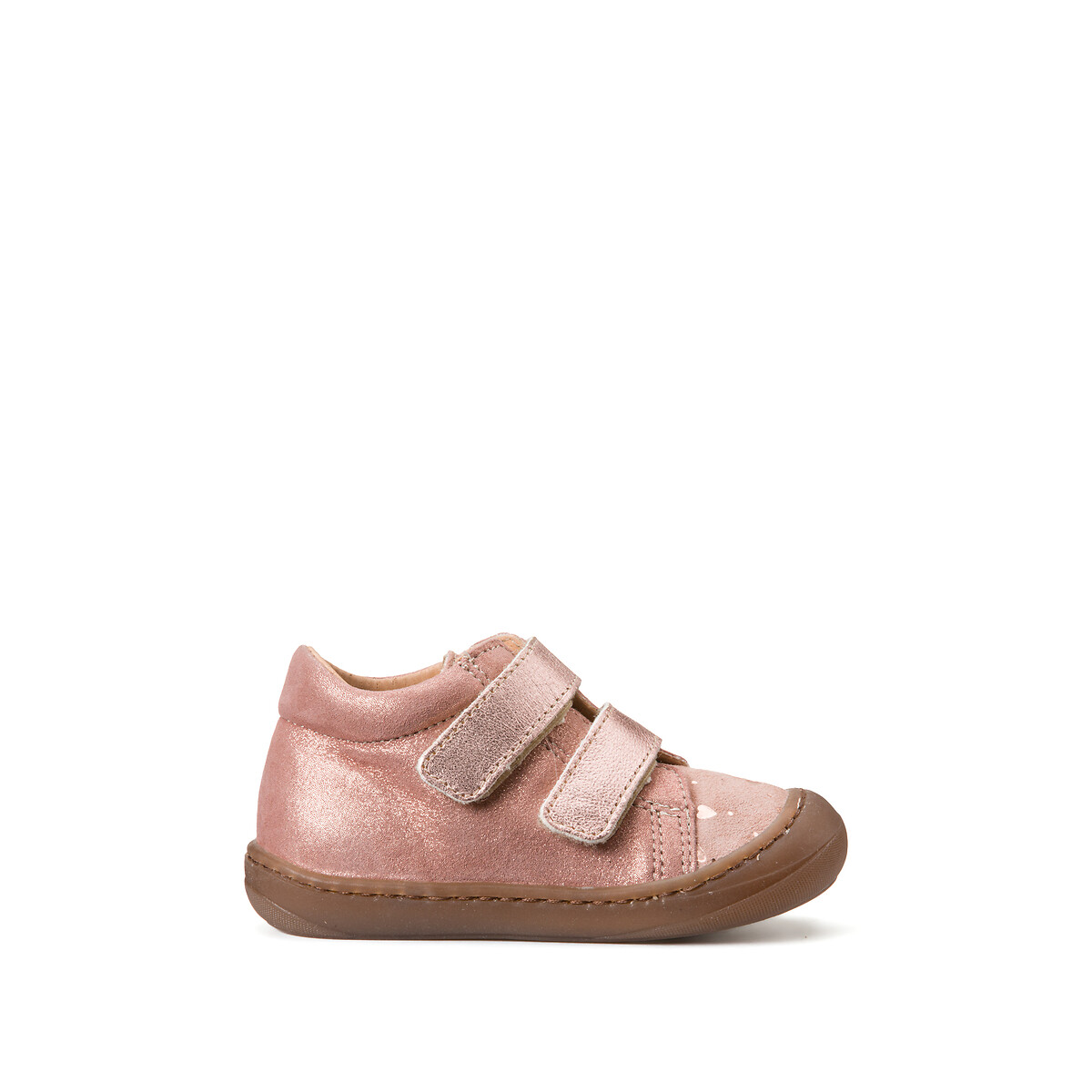 Ботинки из кожи на шнуровке и молнии  21 розовый LaRedoute, размер 21