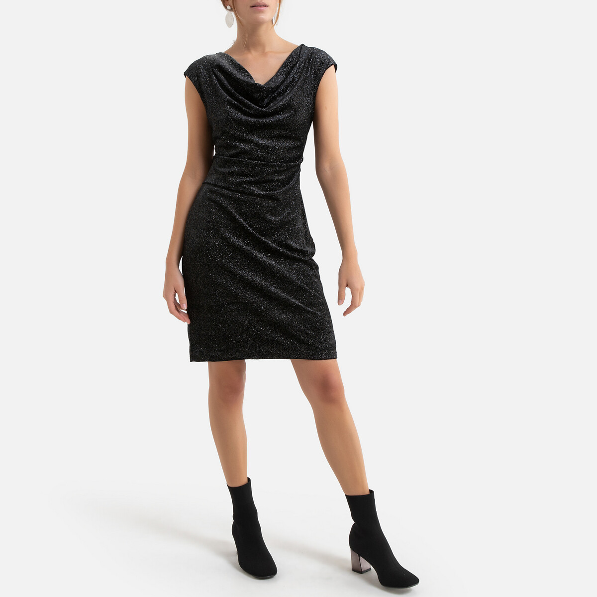 Платье LaRedoute Короткое облегающее без рукавов S черный, размер S - фото 2