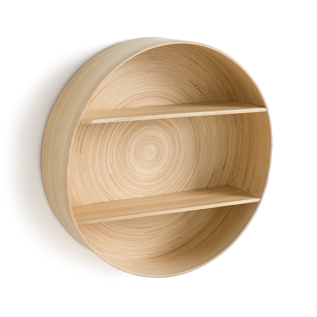 Полка настенная круглая из бамбука 50 см Tabios  единый размер бежевый LaRedoute - фото 3