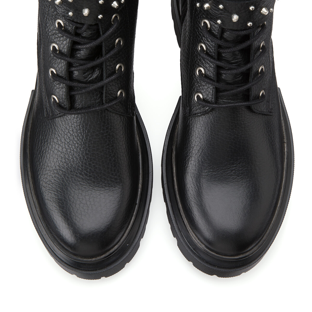 Ботинки LaRedoute Из кожи с двойным ремешком 36 черный, размер 36 - фото 3