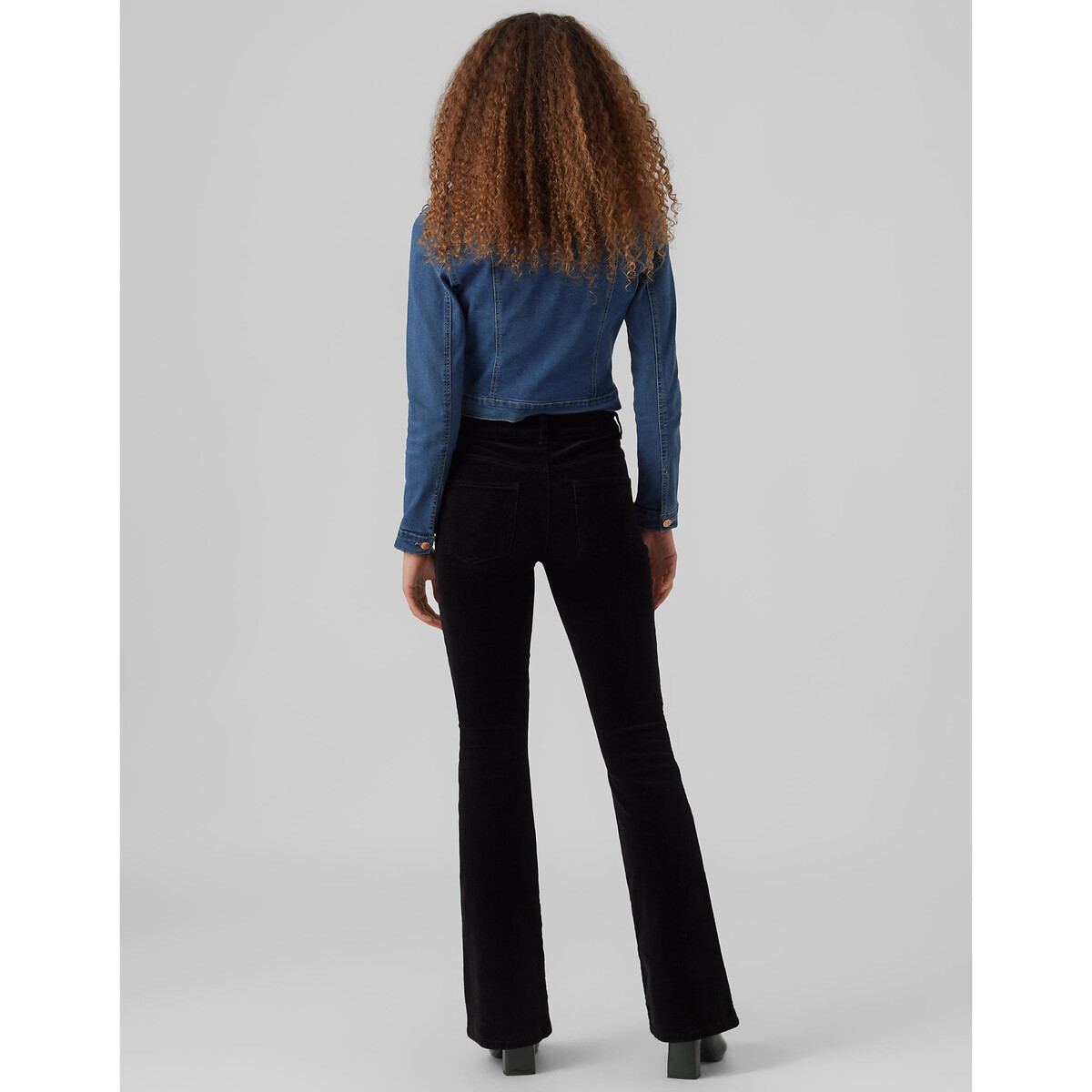 Жакет Короткий из джинсовой ткани XS синий LaRedoute, размер XS - фото 4