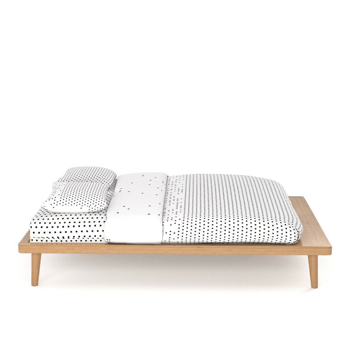 Кровать La Redoute С платформой из массива сосны  кроватное основание Jimi 140 x 190 см каштановый, размер 140 x 190 см - фото 3