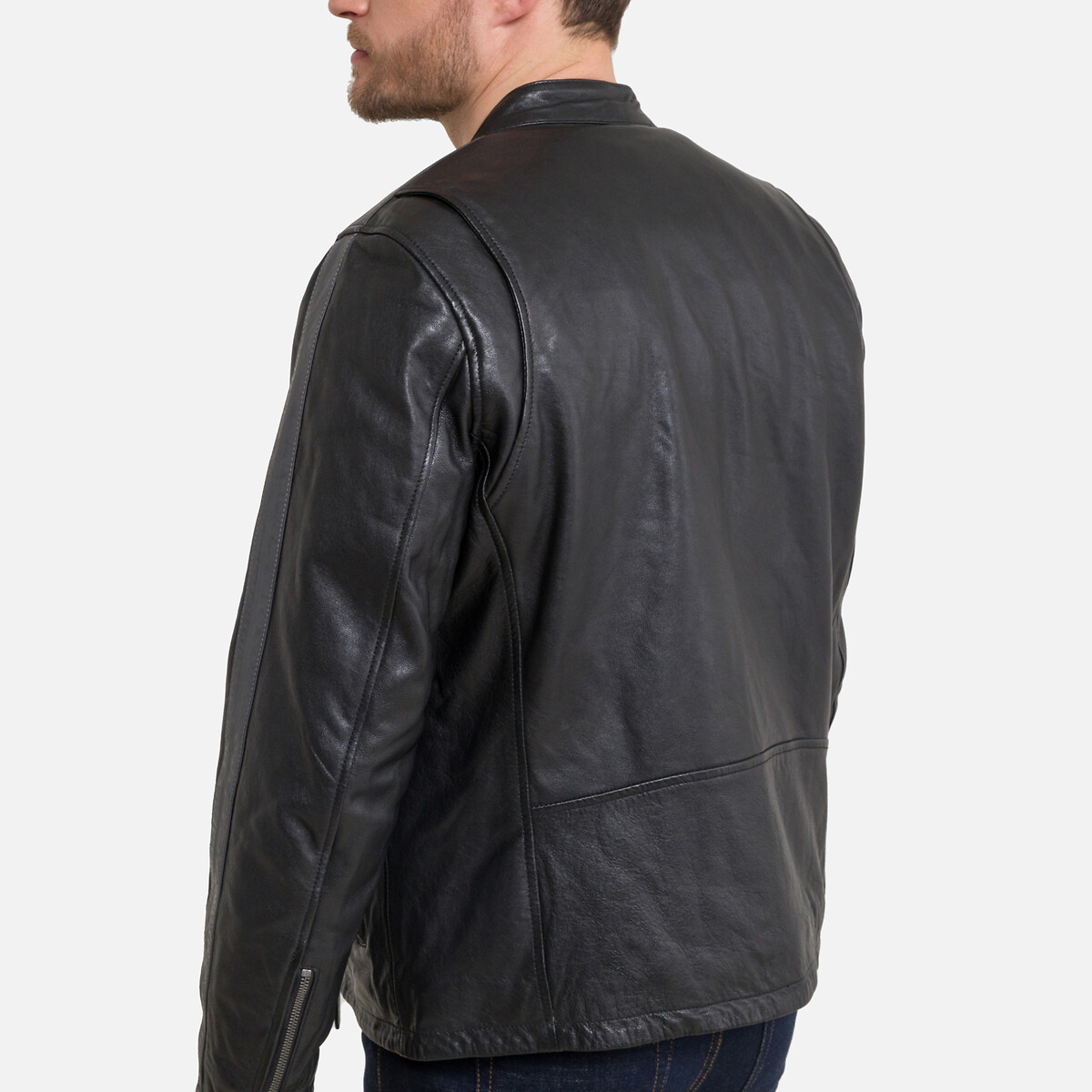 Куртка PEPE JEANS В байкерском стиле из кожи Lester S черный, размер S - фото 4