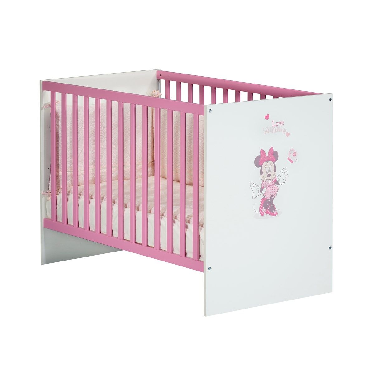 Lit bébé 120x60 à barreaux rose MINNIE DISNEY BABY PRICE