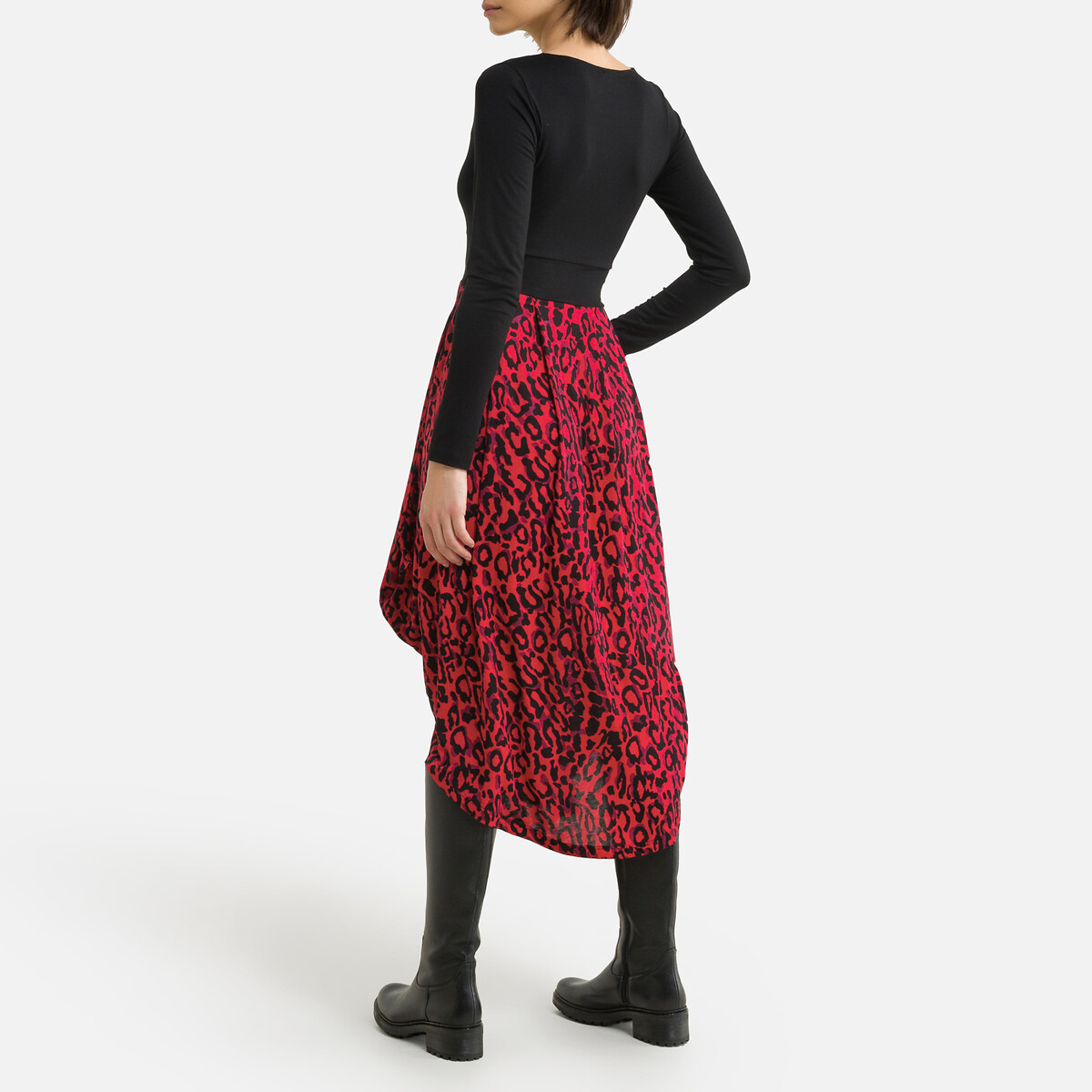 Платье JOE BROWNS Длинное расклешенное с цветочным принтом 50 черный, размер 50 - фото 4