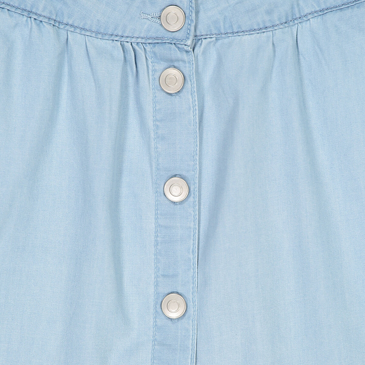 Юбка La Redoute Короткая из тонкой джинсовой ткани  12 лет -150 см синий, размер 12 - фото 4