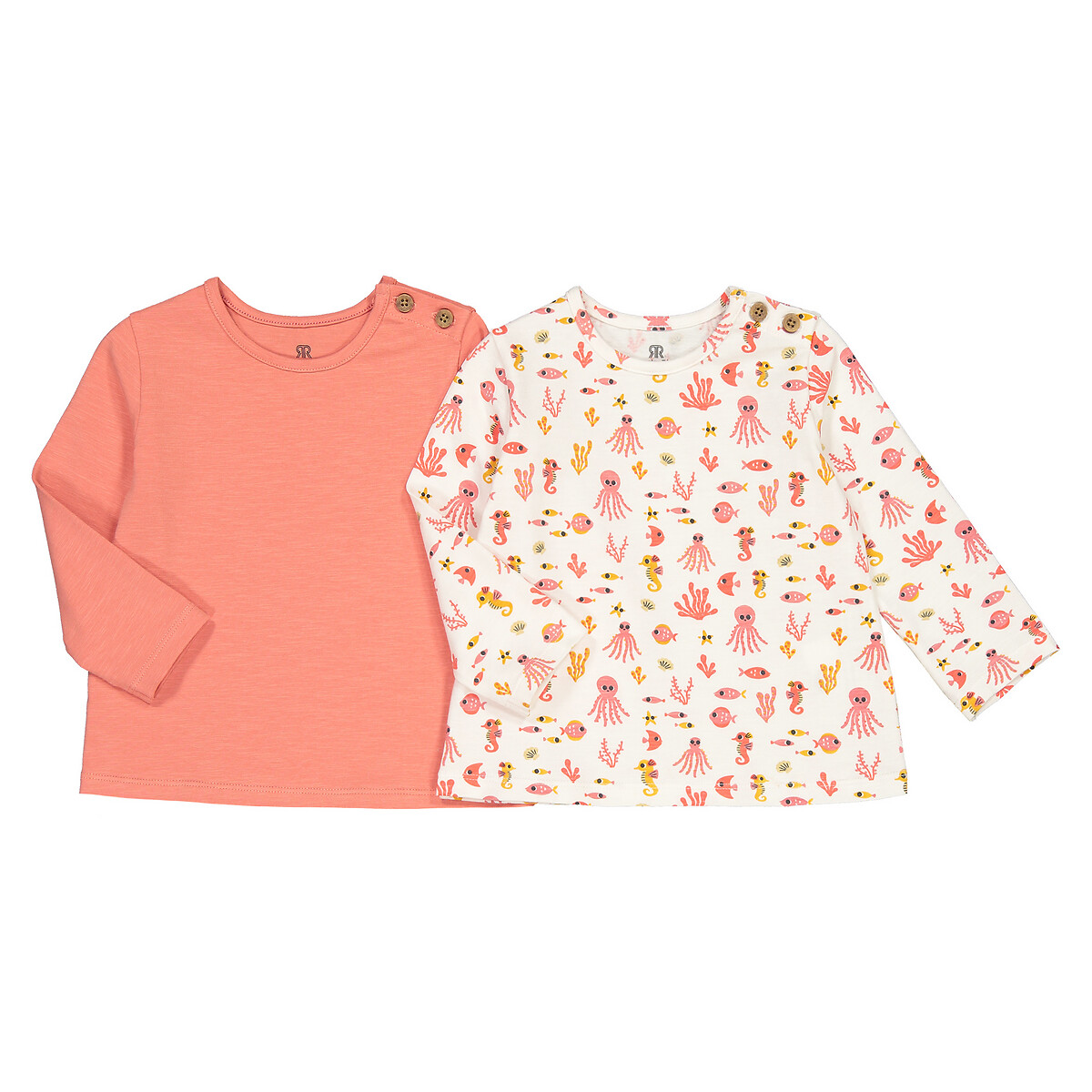 

Комплект из 2 футболок из LA REDOUTE COLLECTIONS, Другие, Биохлопка 0 мес-2 года 6 мес. - 67 см другие