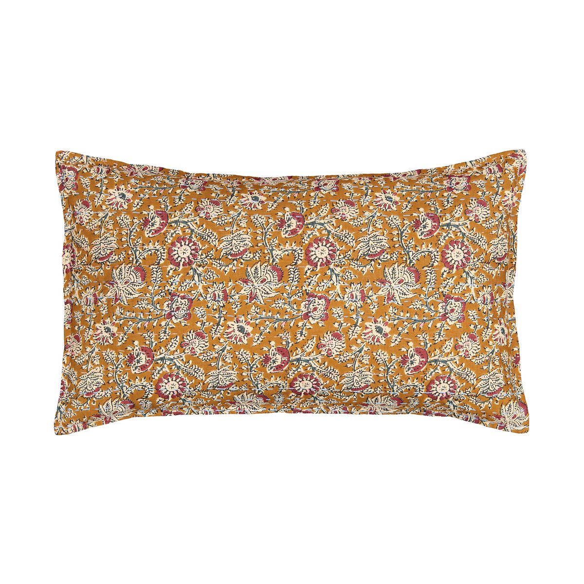 фото Чехол на подушку-валик с вышивкой в стиле кантха, normia am.pm