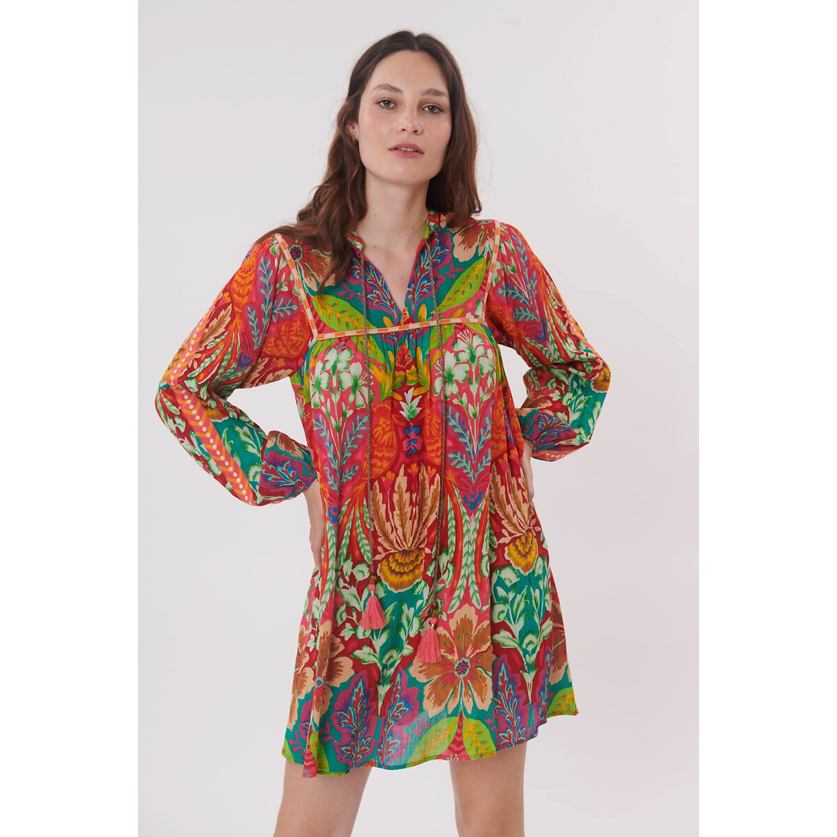 Платье прямого покроя Terrazza с цветочным принтом  XL разноцветный LaRedoute, размер XL