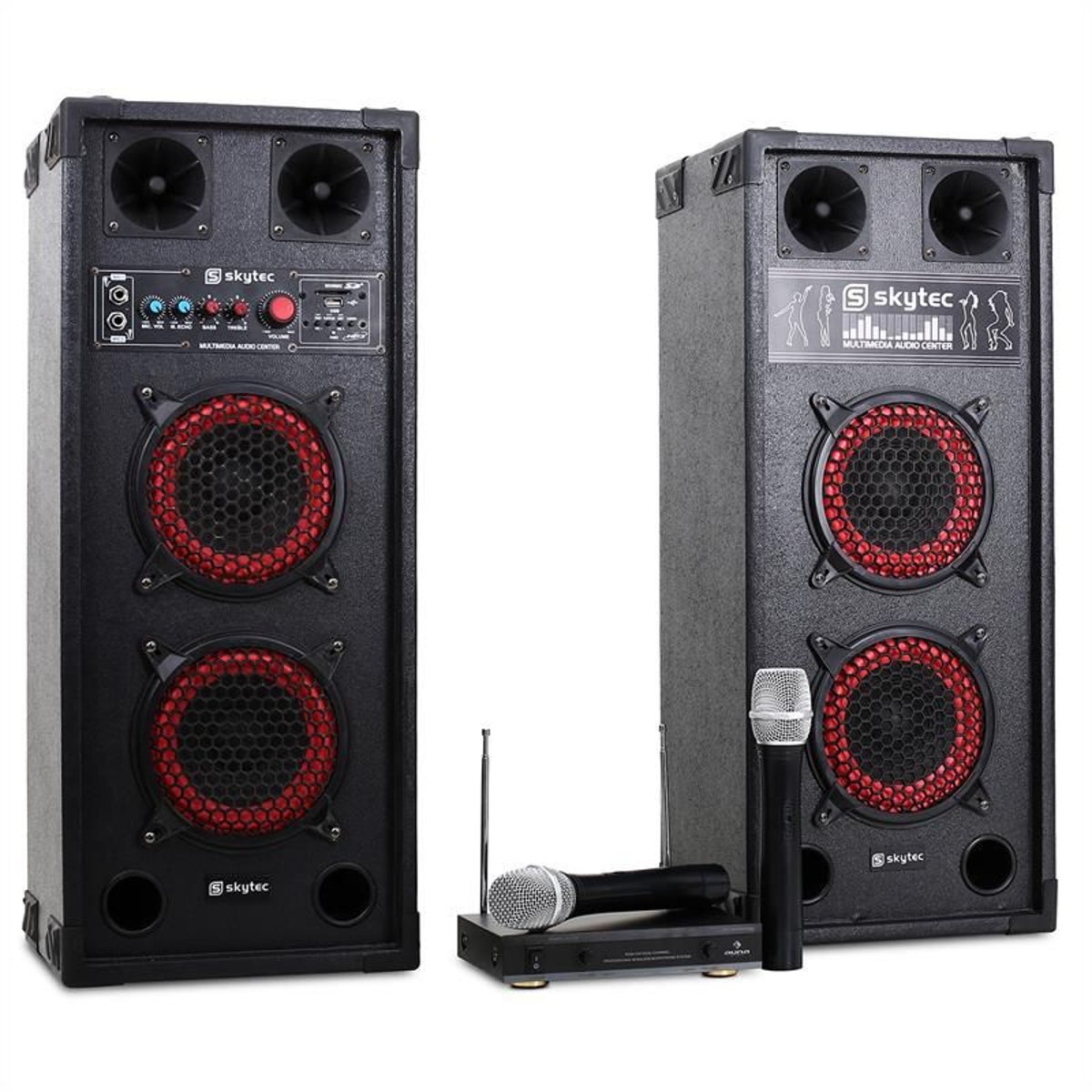 Chaine Karaoke STAR-Wedding Enceintes PA Micro Sans Fil 600W