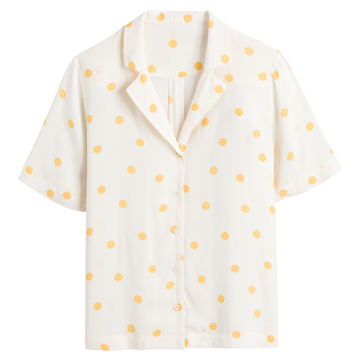 Рубашка С принтом в горошек короткие рукава 34 (FR) - 40 (RUS) желтый LaRedoute, размер 34 (FR) - 40 (RUS) Рубашка С принтом в горошек короткие рукава 34 (FR) - 40 (RUS) желтый - фото 5