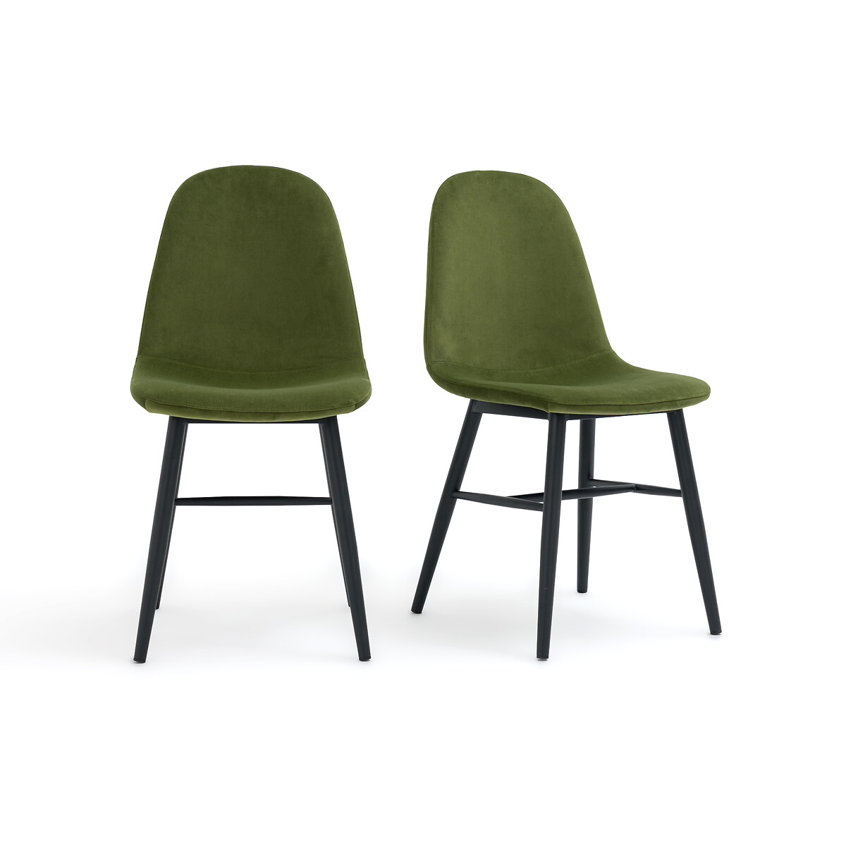 Комплект из двух стульев с Обивкой из велюра Polina единый размер зеленый