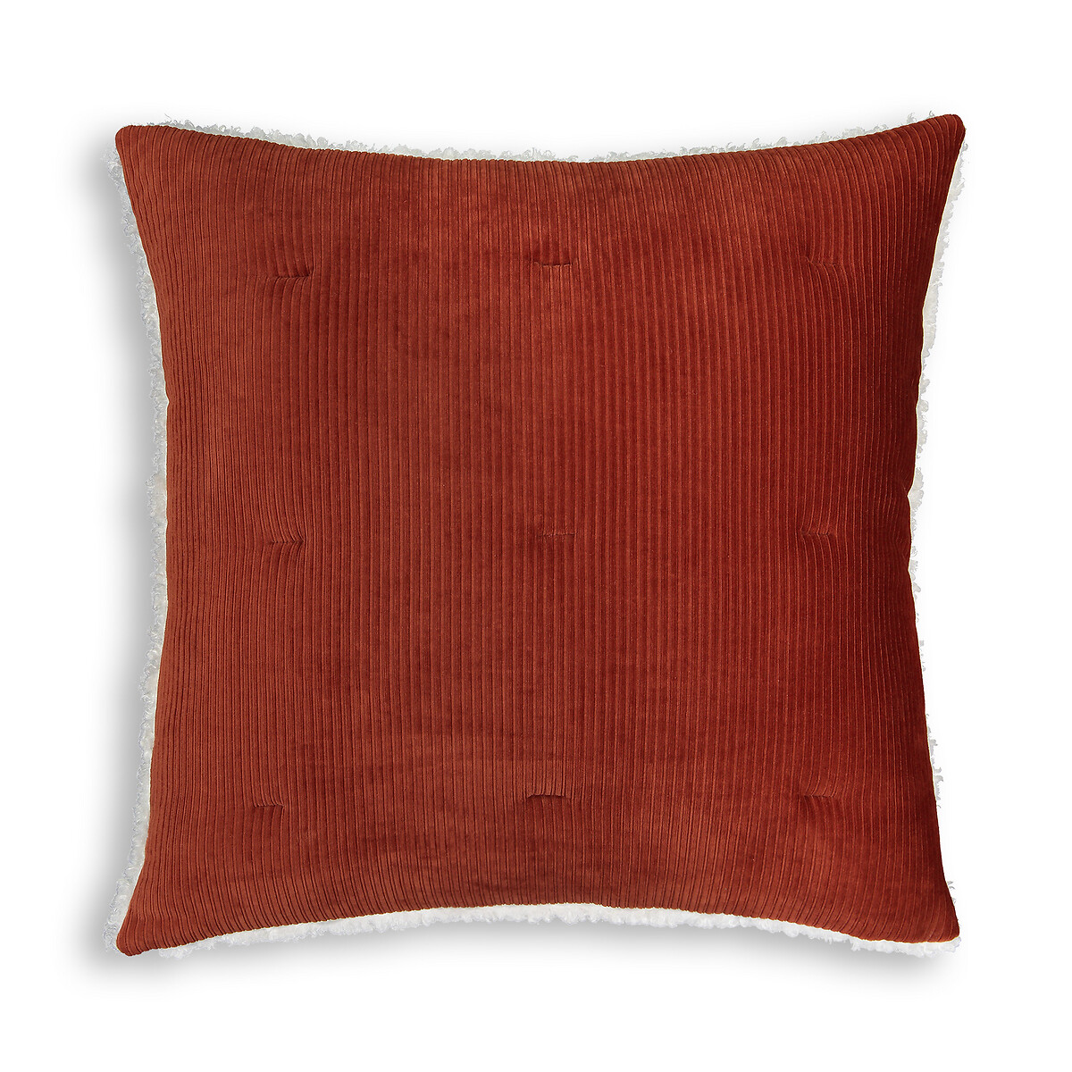 Чехол LaRedoute На квадратную подушку Ouate Velours 65 x 65 см оранжевый, размер 65 x 65 см - фото 1