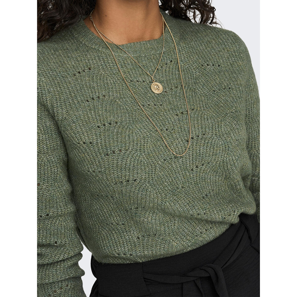Пуловер ONLY Пуловер Из тонкого трикотажа XS зеленый, размер XS - фото 5