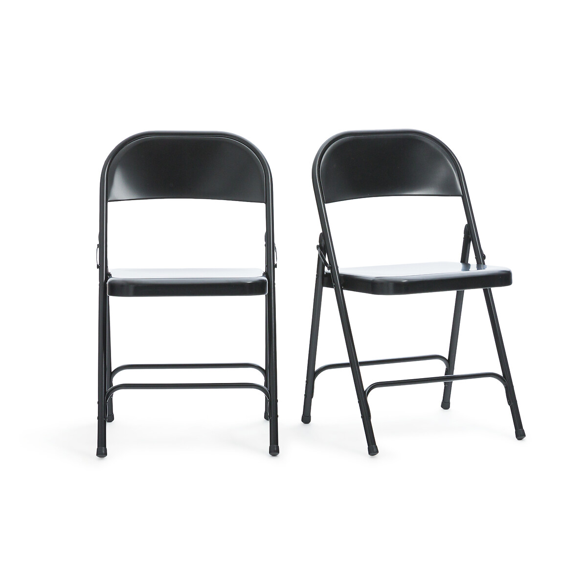 Комплект из двух стульев складных Peseta единый размер черный комплект из двух велюровых стульев ins единый размер бежевый