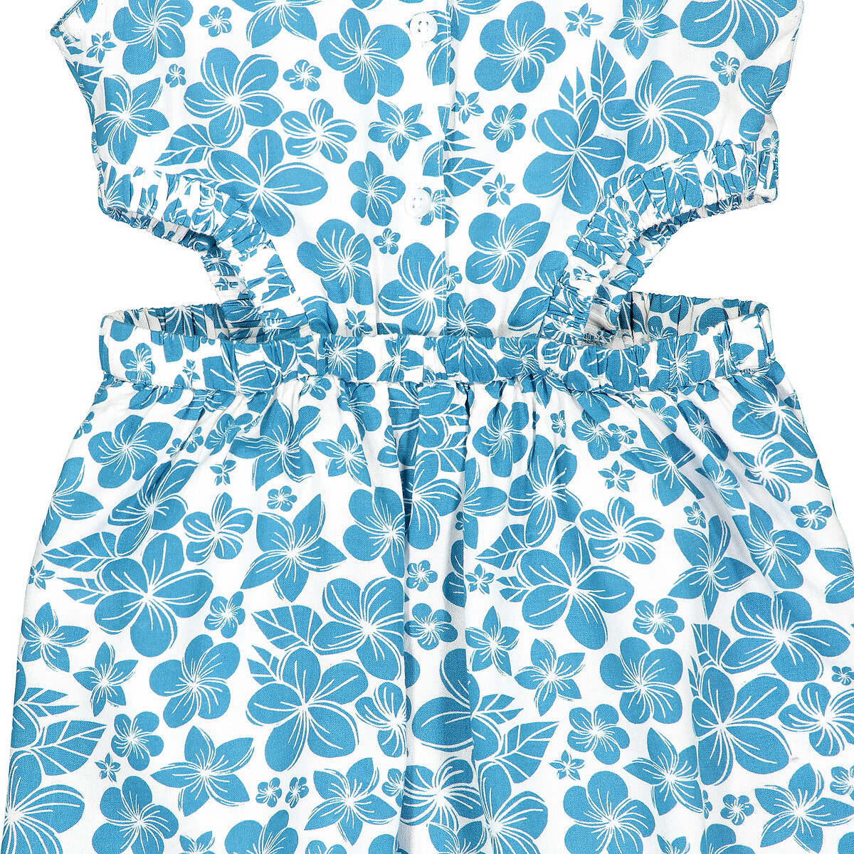 Платье LaRedoute Струящееся без рукавов с принтом гавайи 3-12 лет 4 года - 102 см синий, размер 4 года - 102 см - фото 5