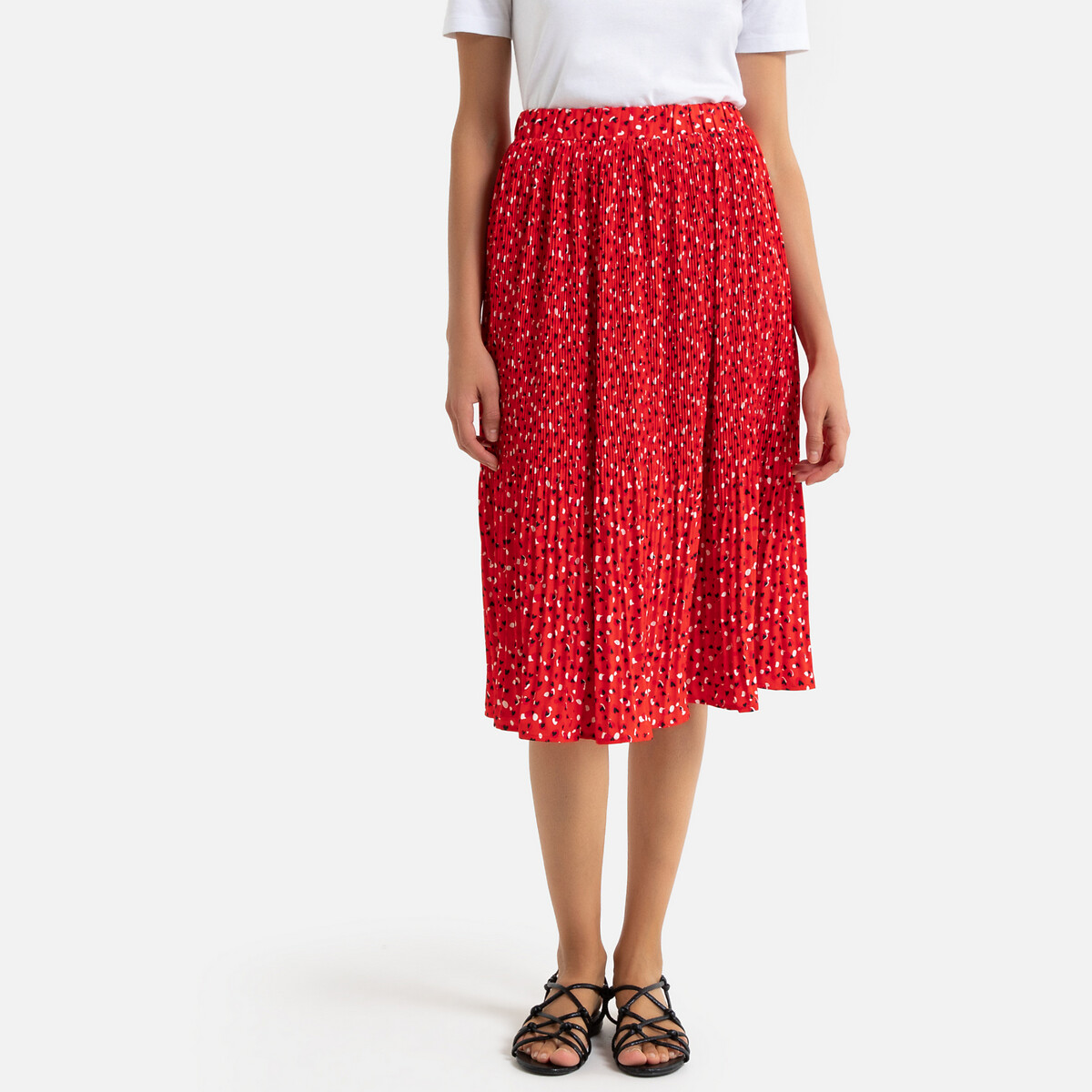 

Юбка La Redoute, Красный, Длинная с плиссировкой и эластичным поясом S красный