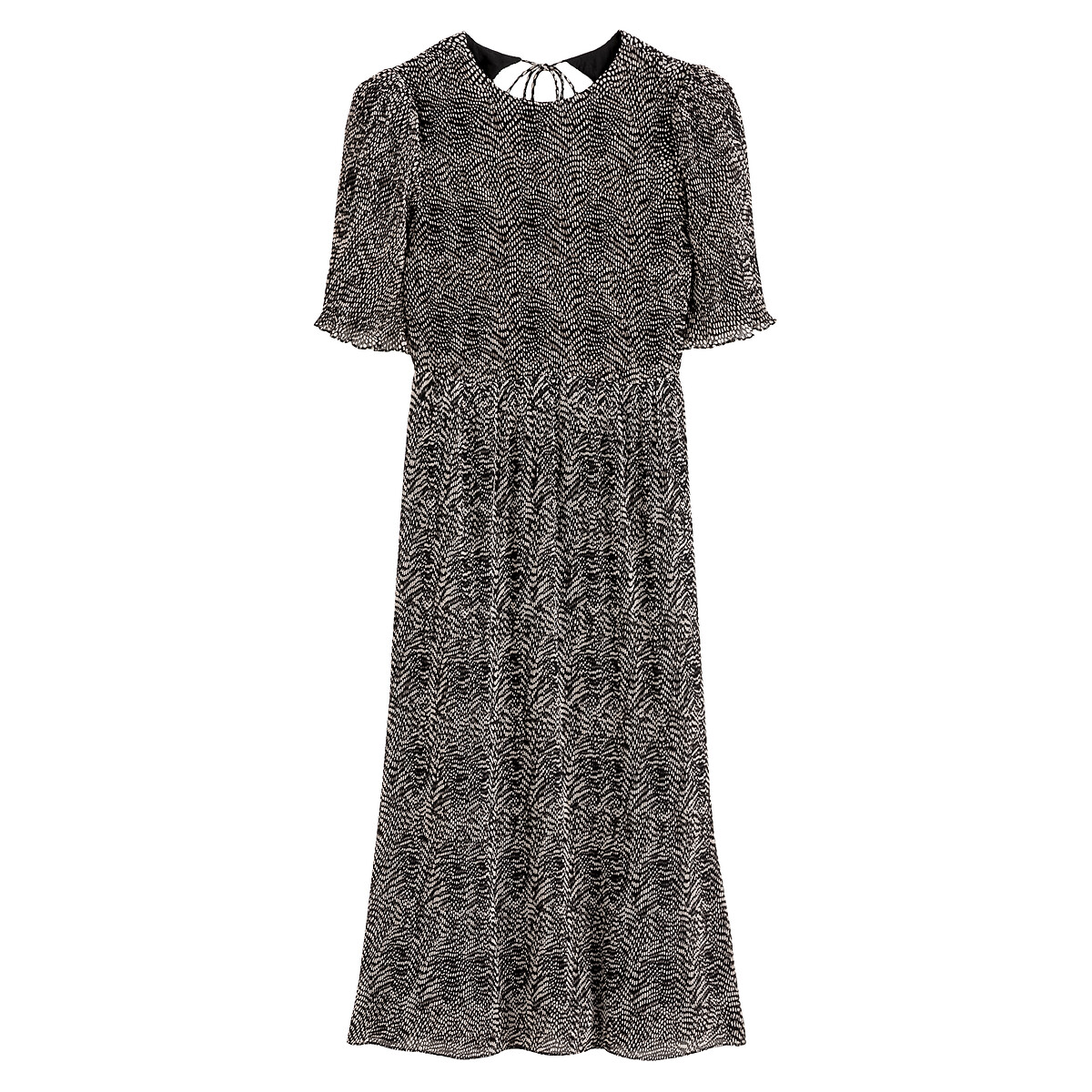 Платье LA REDOUTE COLLECTIONS Платье Длинное расклешенное с плиссировкой 54 черный, размер 54 - фото 5