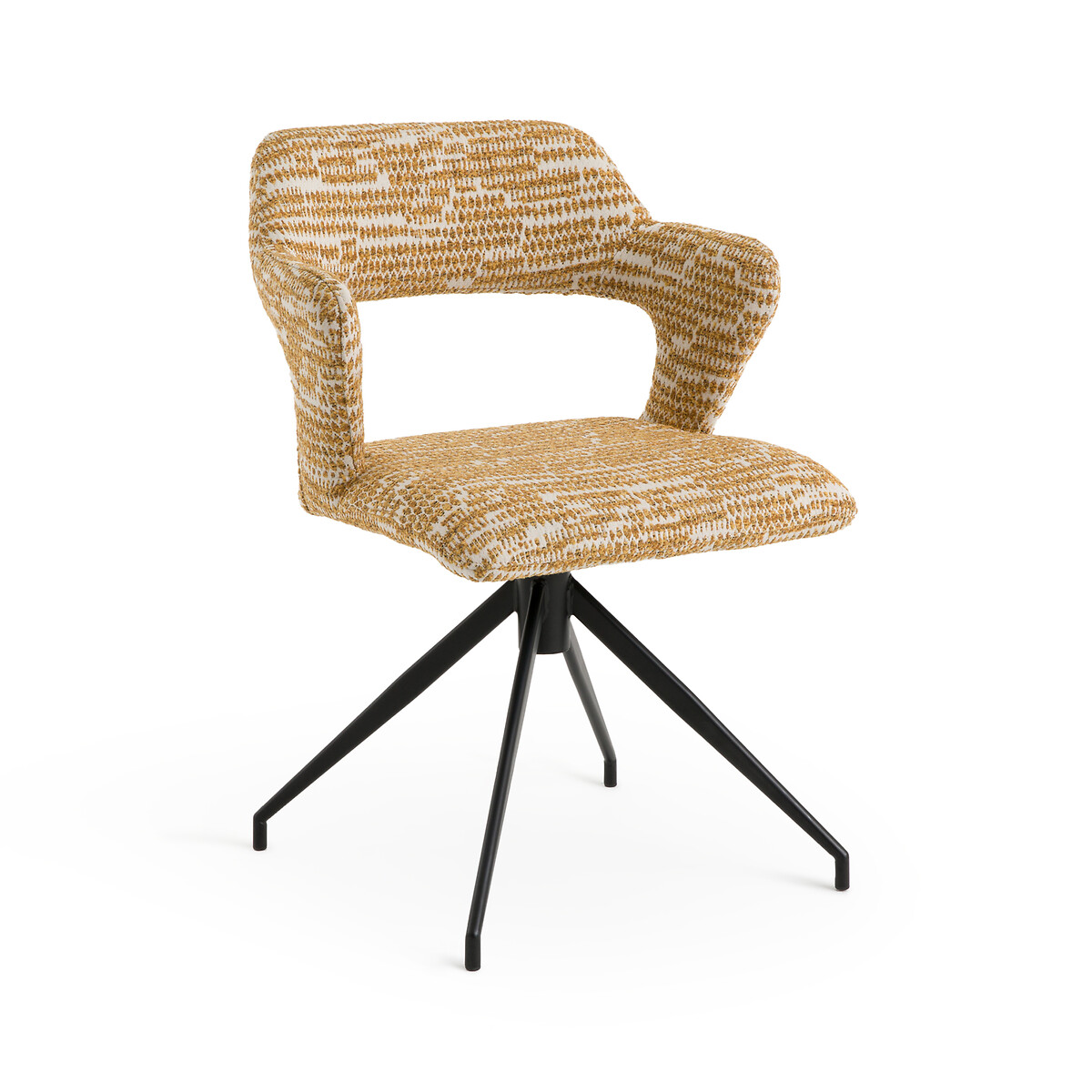 Кресло для столовой вращающееся Asyar единый размер желтый кресло барное вращающееся из плетеной ткани asyar единый размер бежевый