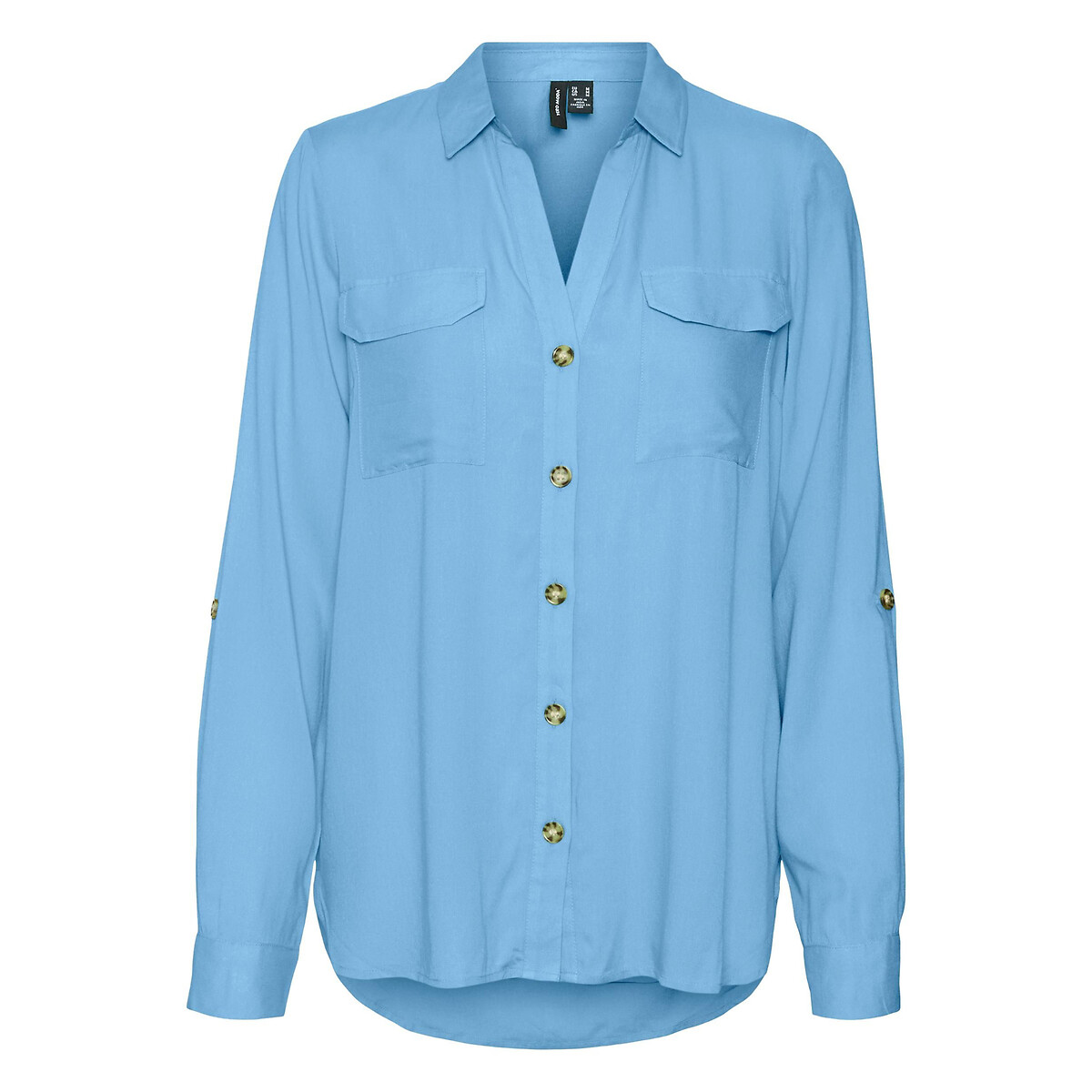 Блузка струящаяся  XL синий LaRedoute, размер XL - фото 1