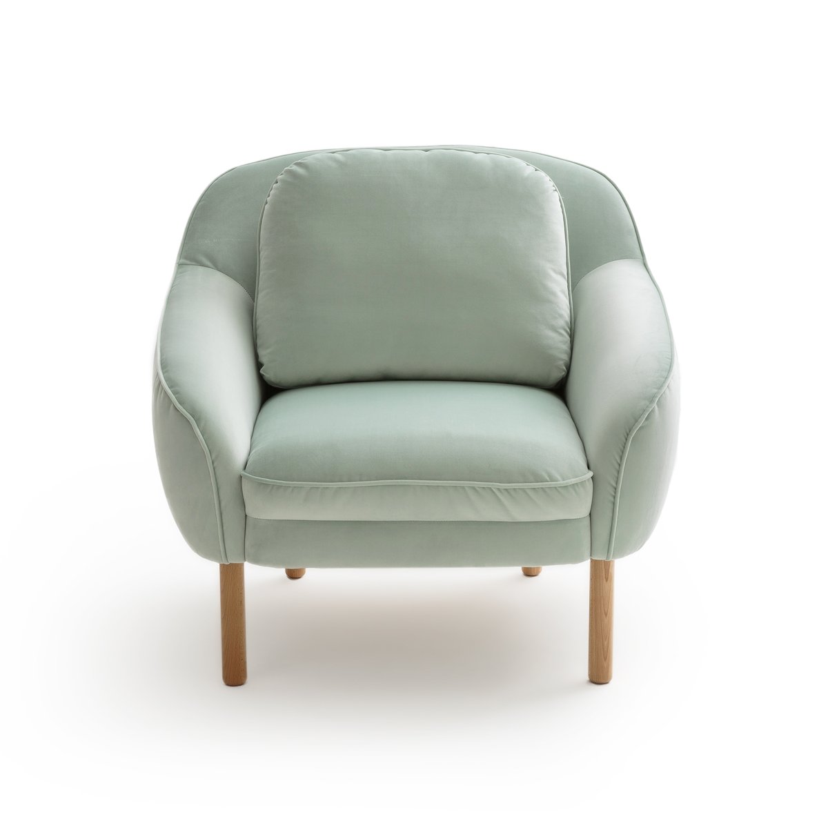 Кресло La Redoute Велюровое CHARLEY 1-мест. зеленый, размер 1-мест. - фото 2