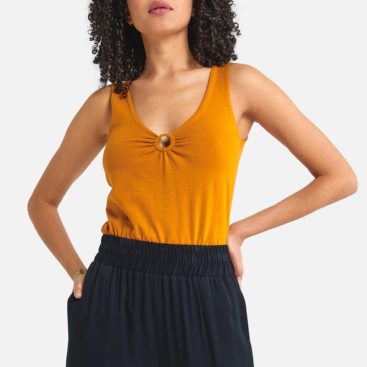 

Топ La Redoute, Каштановый, С V-образным вырезом S каштановый