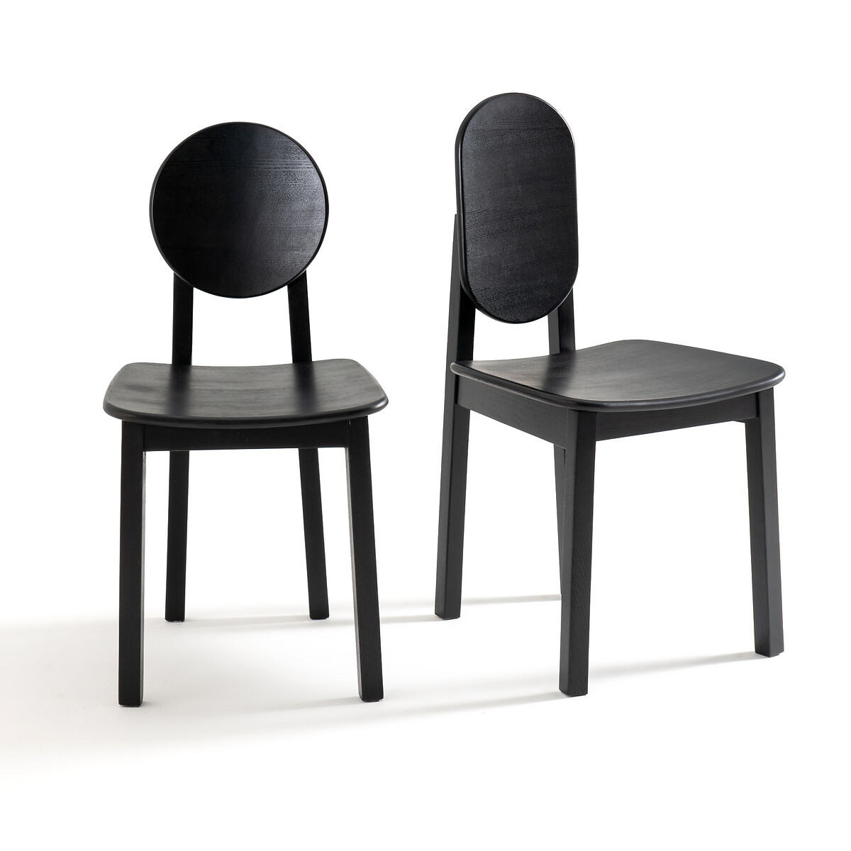 Комплект из 2 стульев из ясеня Tribal единый размер черный комплект из 2 велюровых набивных стульев topim единый размер зеленый
