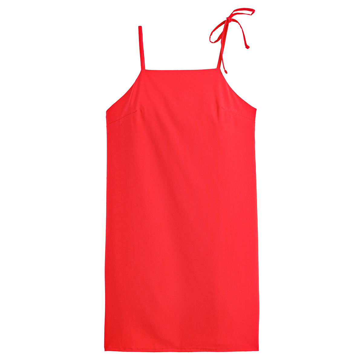Платье LA REDOUTE COLLECTIONS Короткое на тонких бретелях 46 красный, размер 46 - фото 5