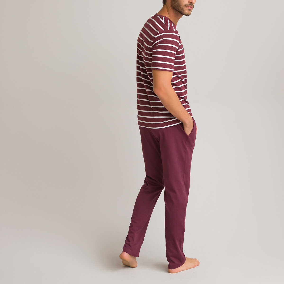 Пижама LaRedoute С короткими рукавами из биохлопка XL красный, размер XL - фото 4