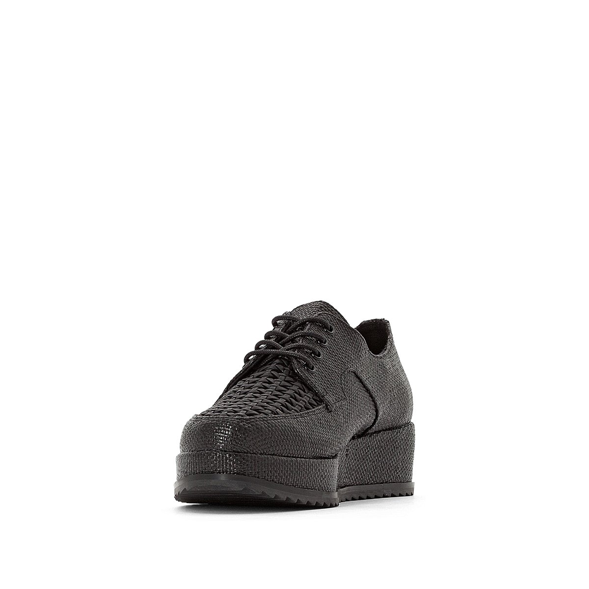 Ботинки-дерби La Redoute На шнуровке на платформе 38 черный, размер 38 - фото 2