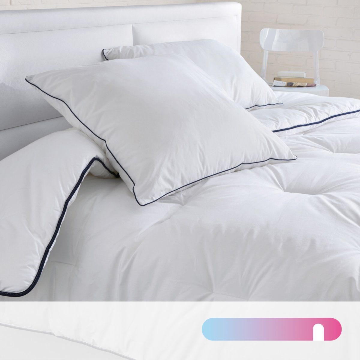 Couette polyester 500g/m2, traitée anti acariens
